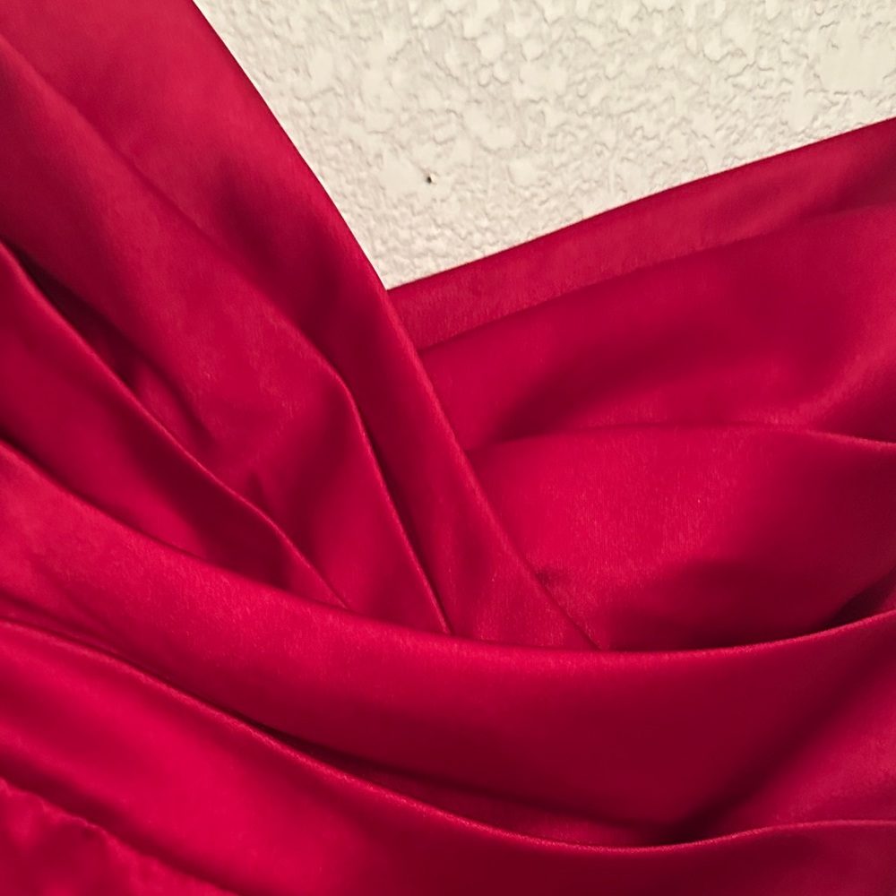 David's Bridal Strapless Scarlet Gown - Picture 4 of 16
